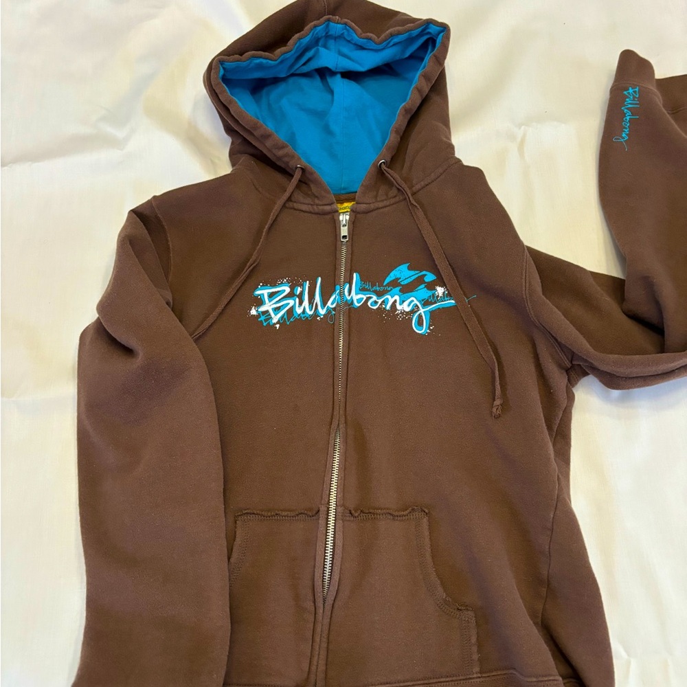 Billabong zip up hooded sweatshirt